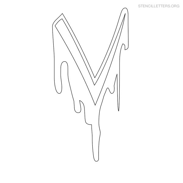Stencil Letter Halloween V