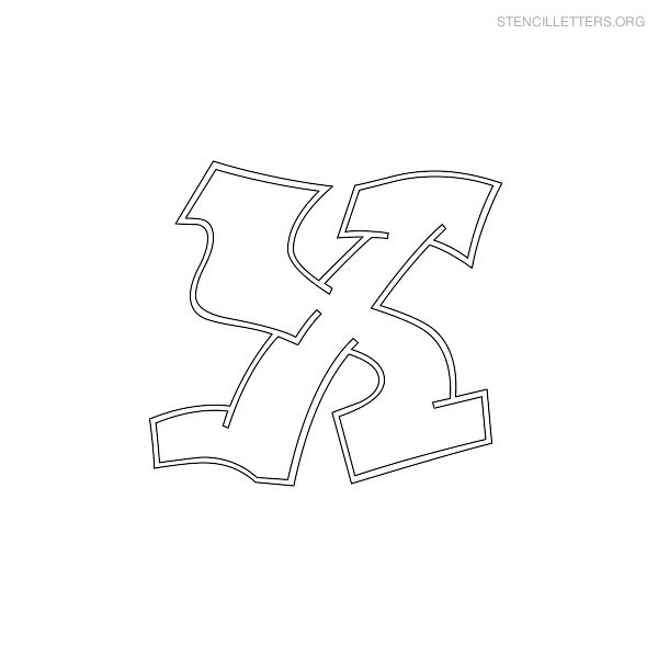 Stencil Letter Graffiti X Stencil Letter Graffiti X