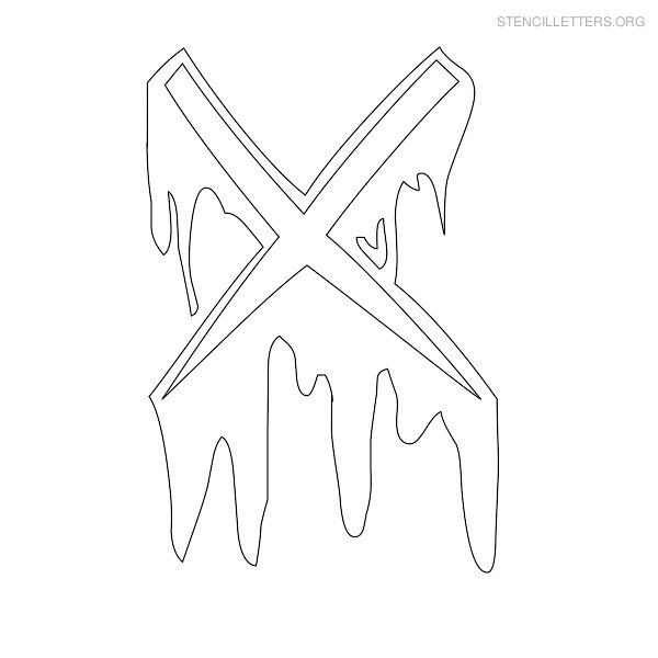 Stencil Letter Halloween X Stencil Letter Halloween X