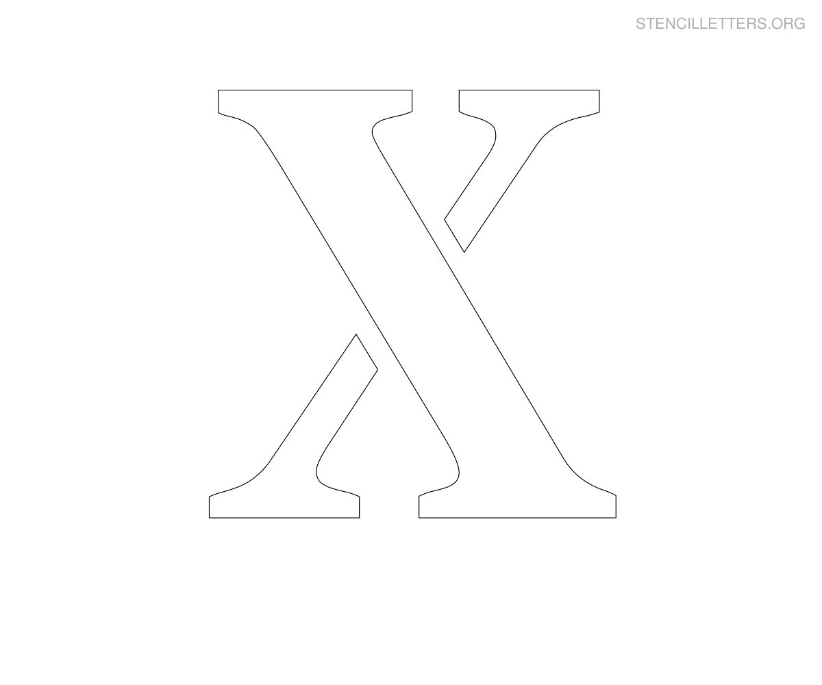 Stencil Letter Large X Stencil Letter Large X