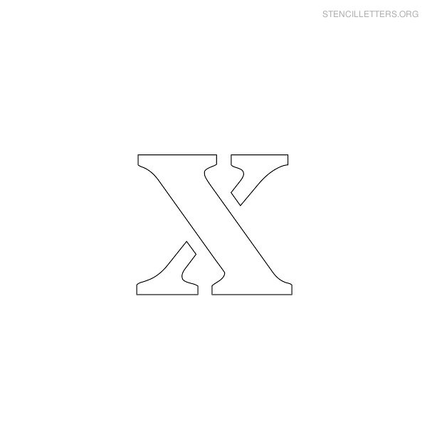 Stencil Letter Lowercase X Stencil Letter Lowercase X