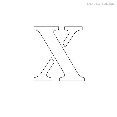 Stencil Letter Small X Stencil Letter Small X